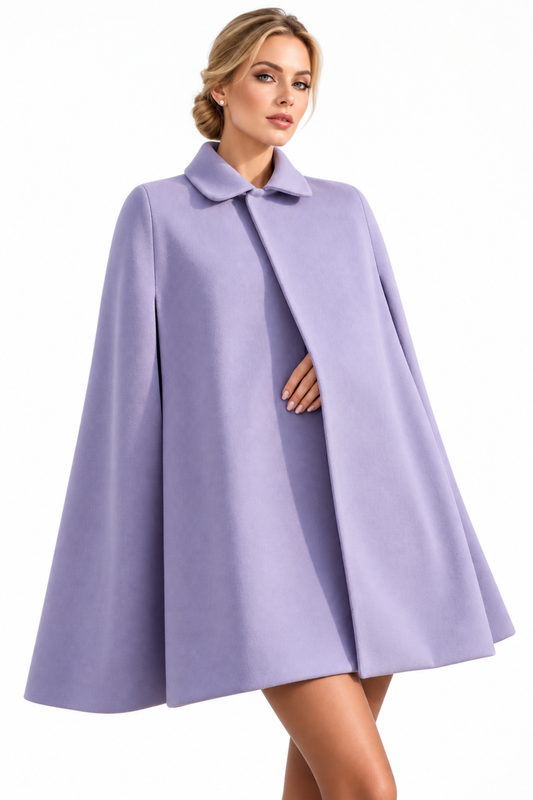 Arabis - The Lavender Couture Cape — Timeless Elegance in Sculptural Silhouette