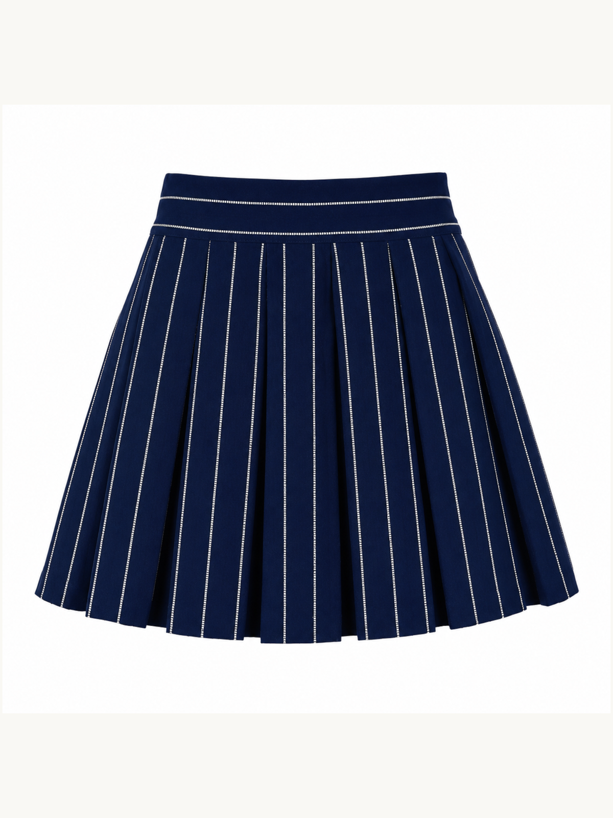 Tailored pinstripe Miniskirt - Masterfully crafted  with fluid architectural silhouette