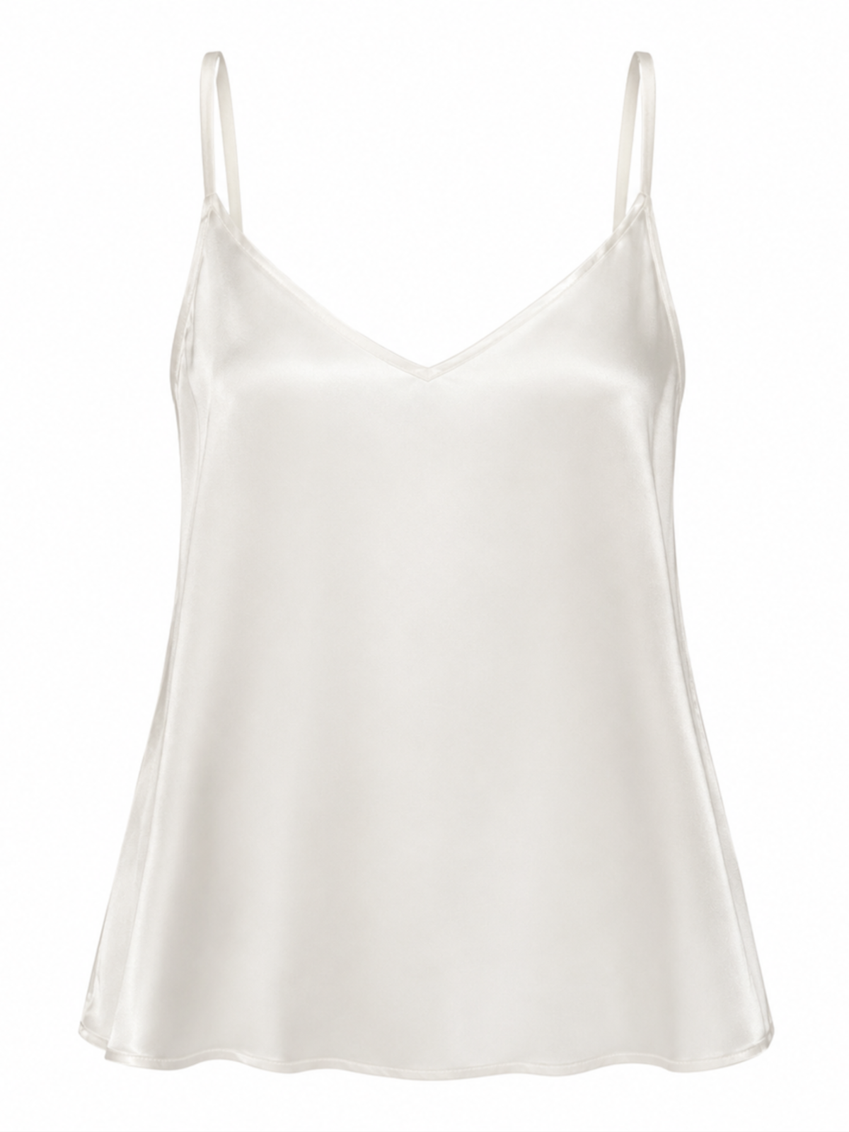 Amina- The Soft  Ivory Crème  Camisole – Luxury Women’s Satin Top