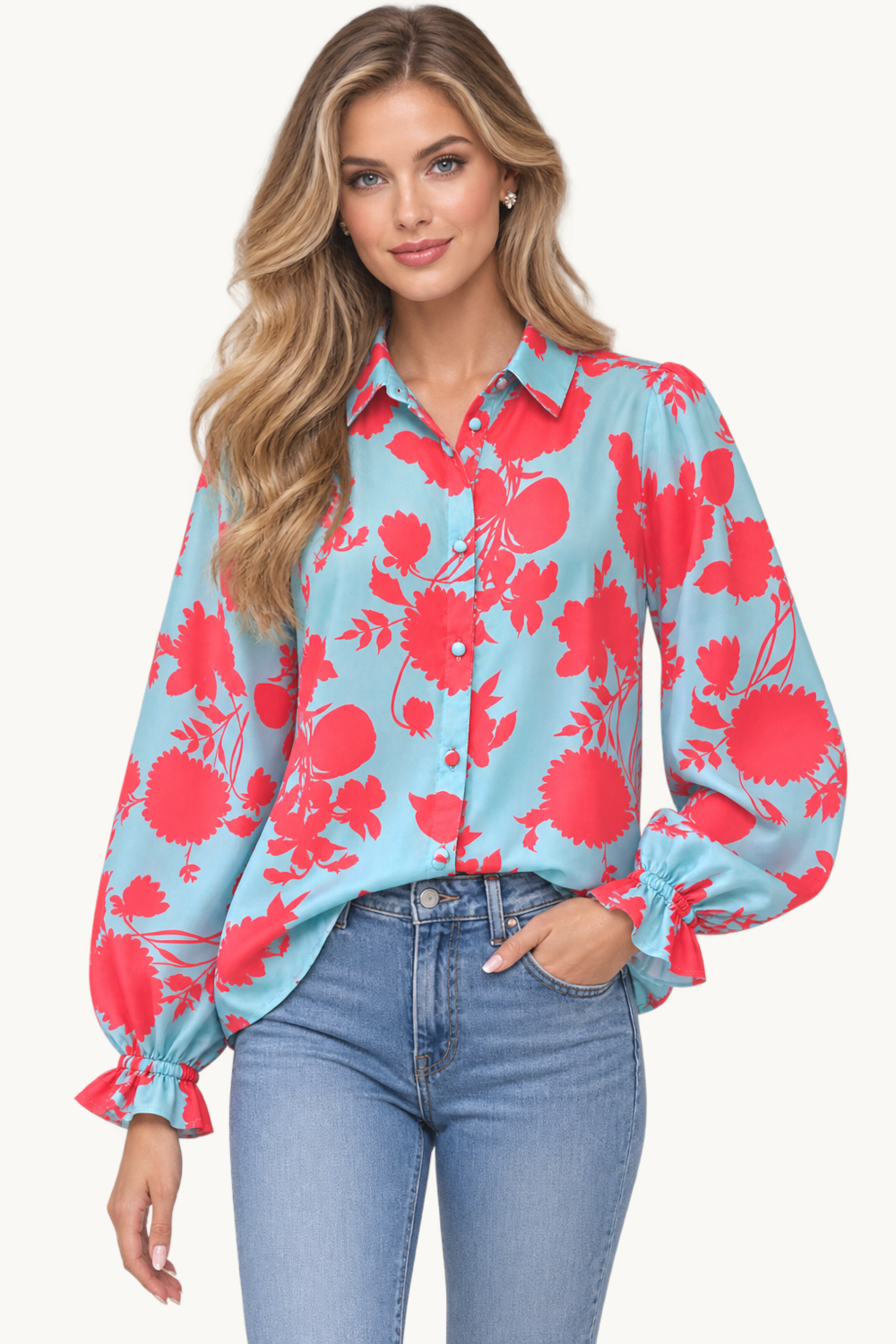 ZURI- Soft Floral Blouse