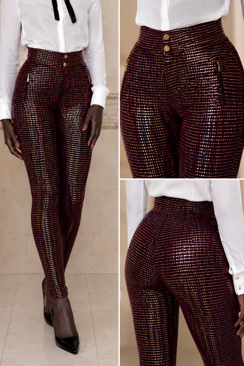Zotica- Ultra STRETCH and  High waisted equestrian inspired  leggings with zipper on the ankles.