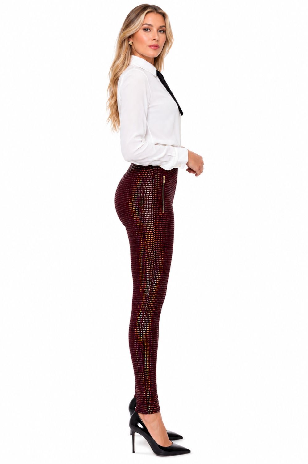 Zotica- Ultra STRETCH and  High waisted equestrian inspired  leggings with zipper on the ankles.